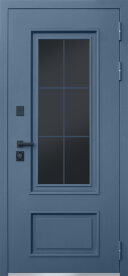 Стальная дверь "Эльбрус" с окном и английской решеткой (терморазрыв 3к)